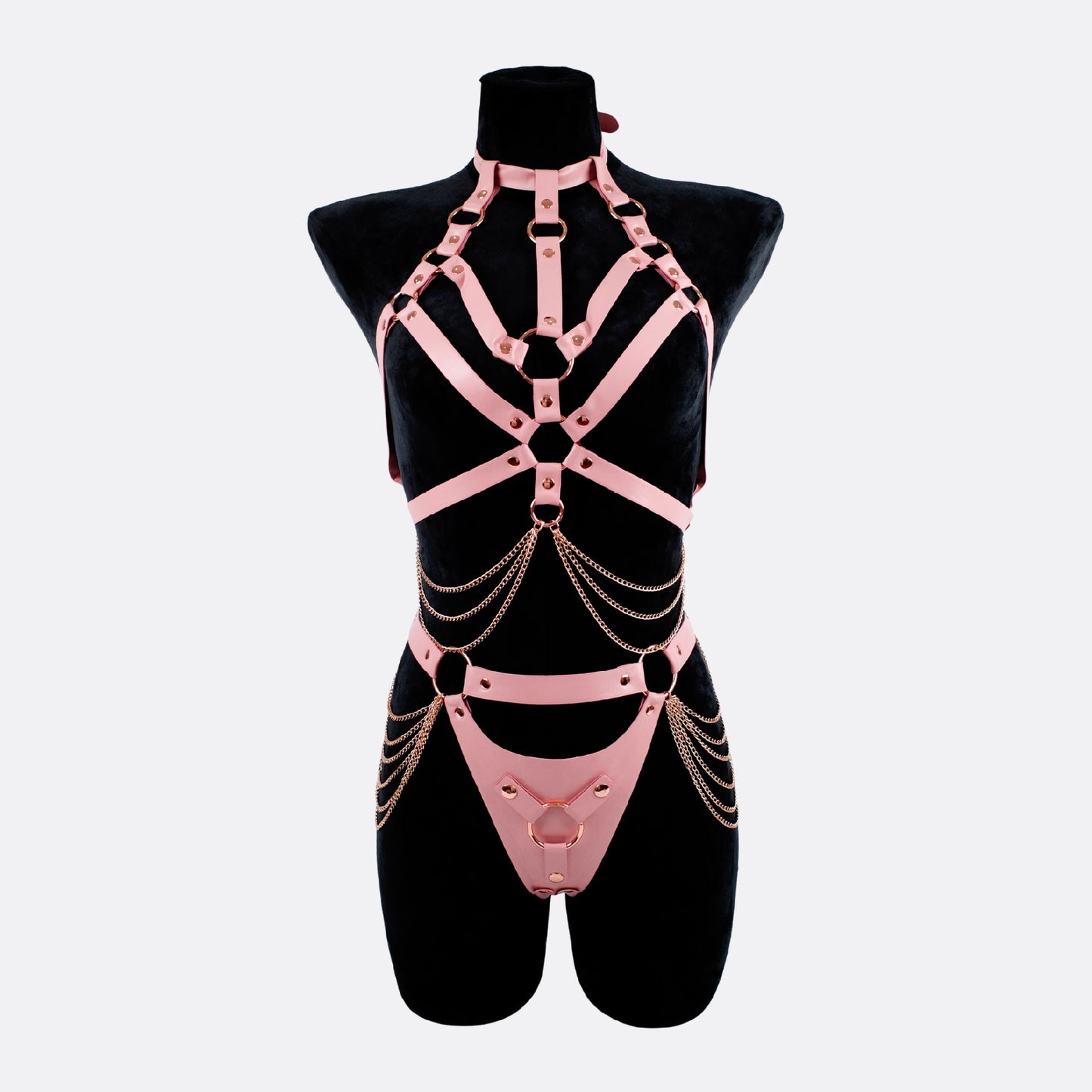 Pink Vice Chain Harness Set