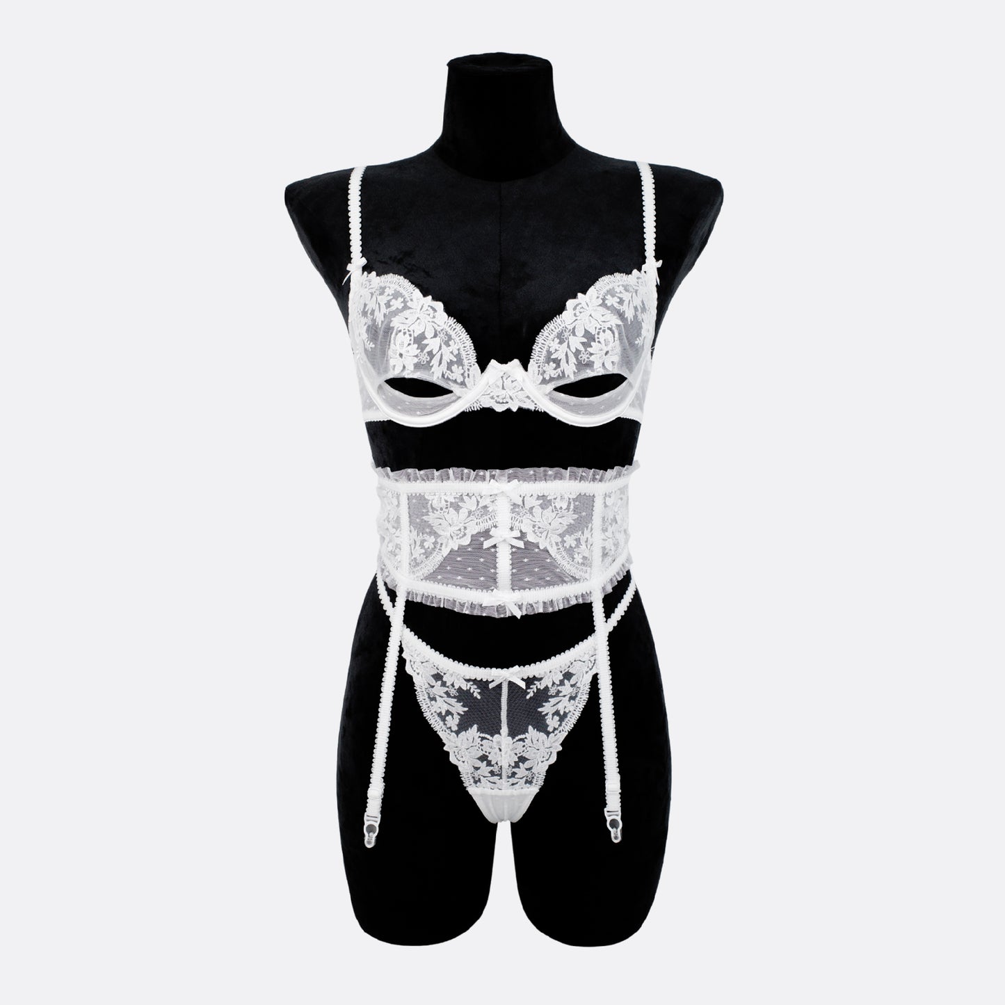 Soft Seduction White Lingerie Set