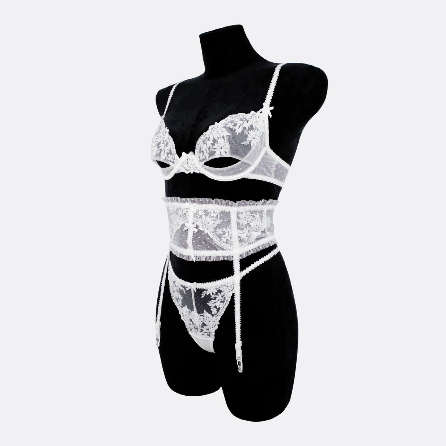 Soft Seduction White Lingerie Set