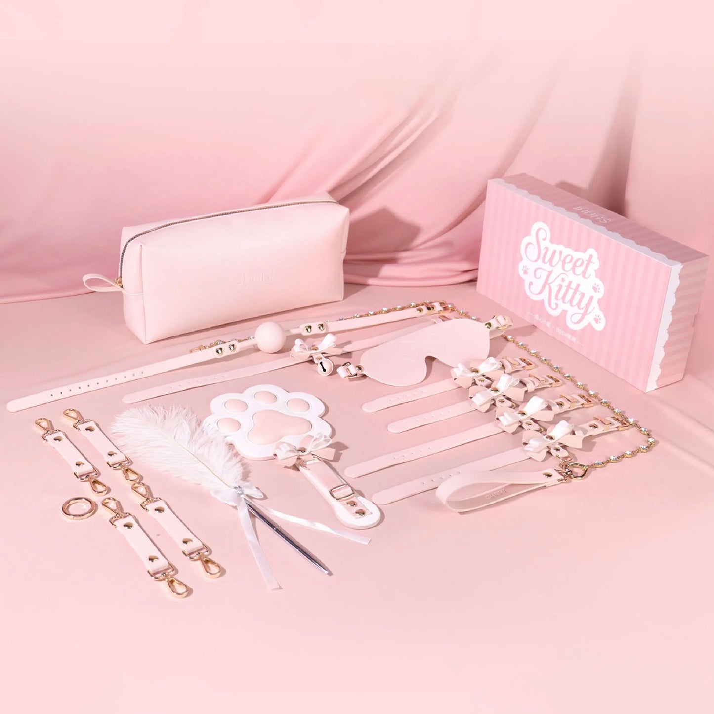 SHAKI Pink Ribbon BDSM Set
