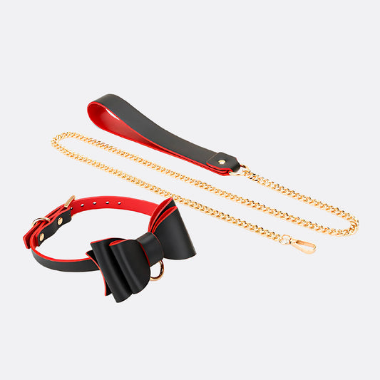 LoveRing leather Collar With Leash