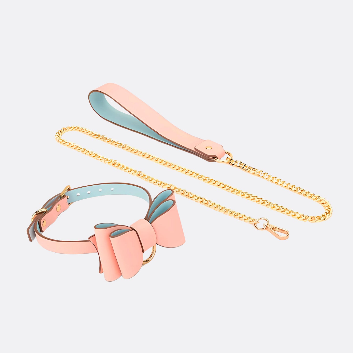 LoveRing leather Collar With Leash