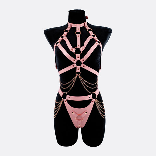 Pink Vice Chain Harness Set