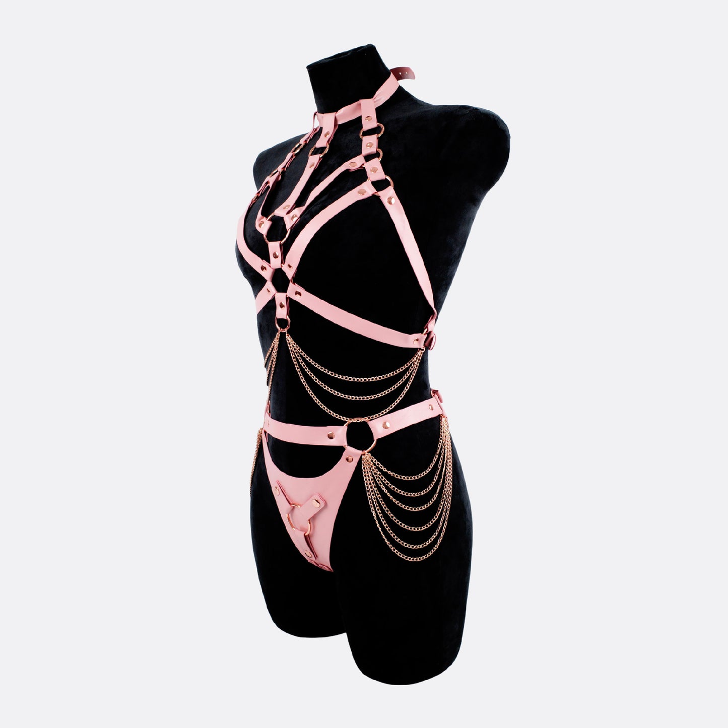 Pink Vice Chain Harness Set