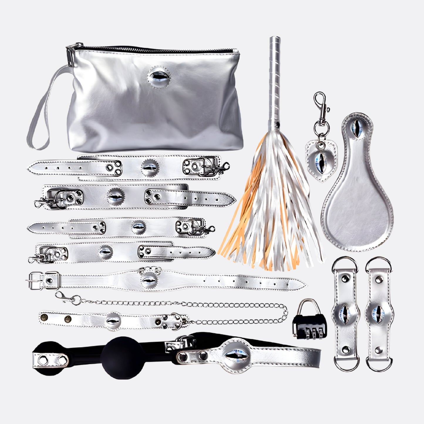 SHAKI Silver Eye BDSM Set