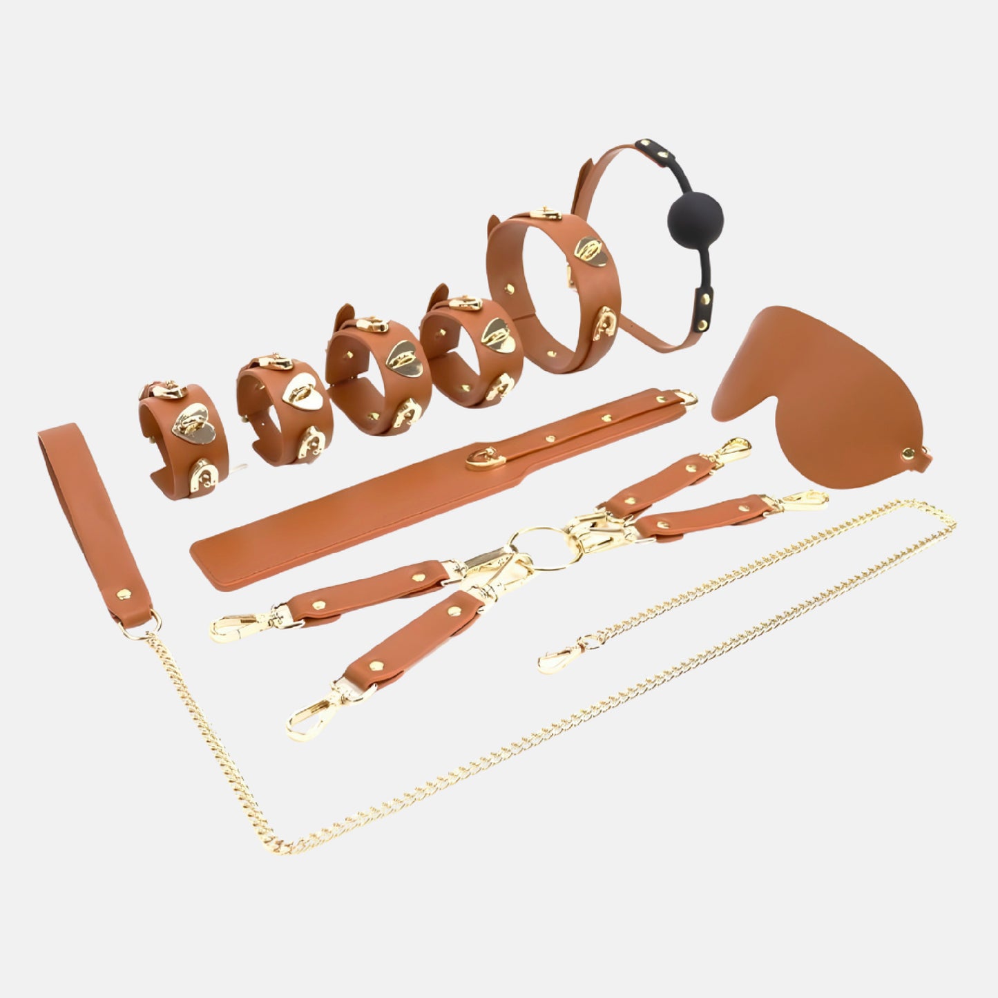 Golden Brown BDSM Set