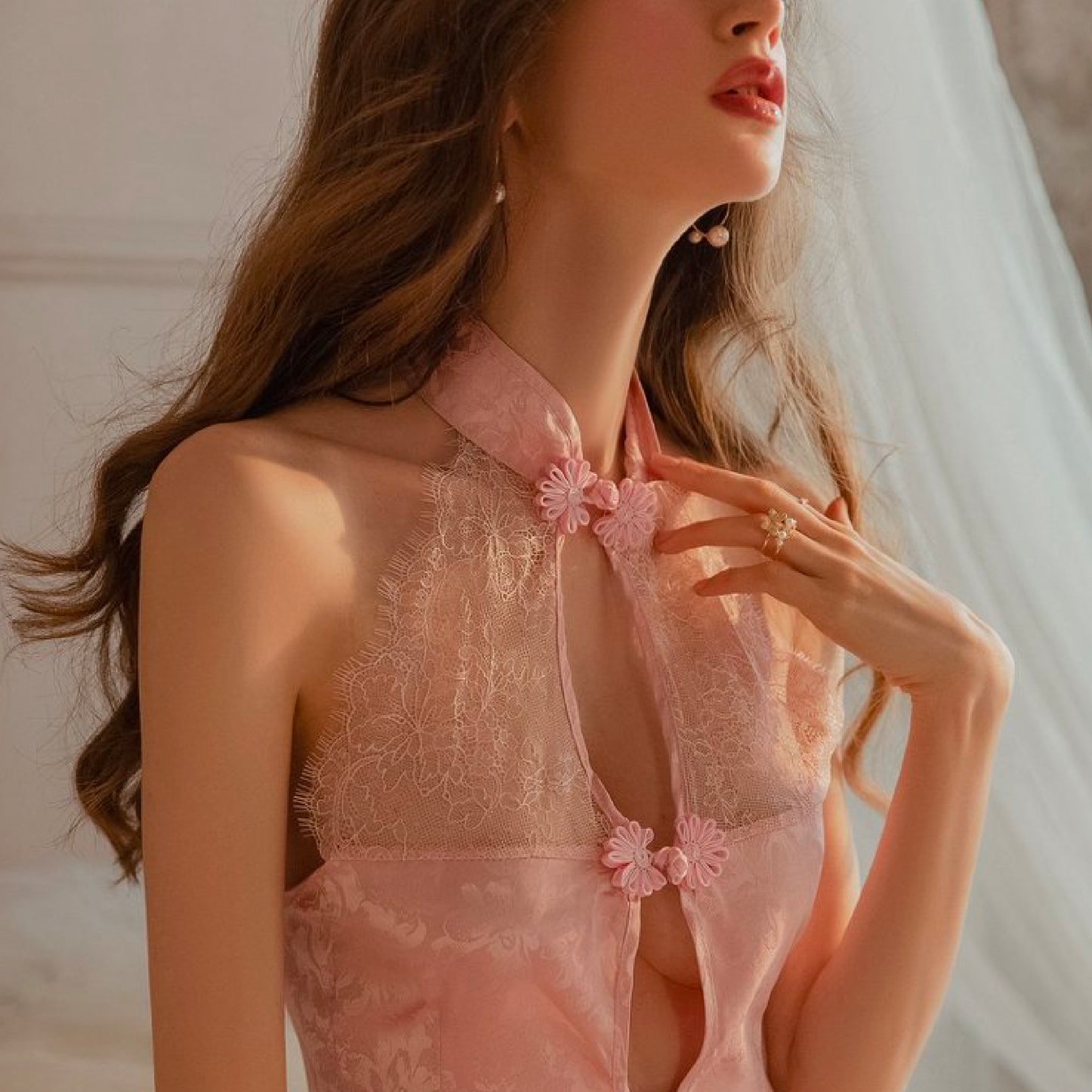 Silk Blossom Qipao Dress