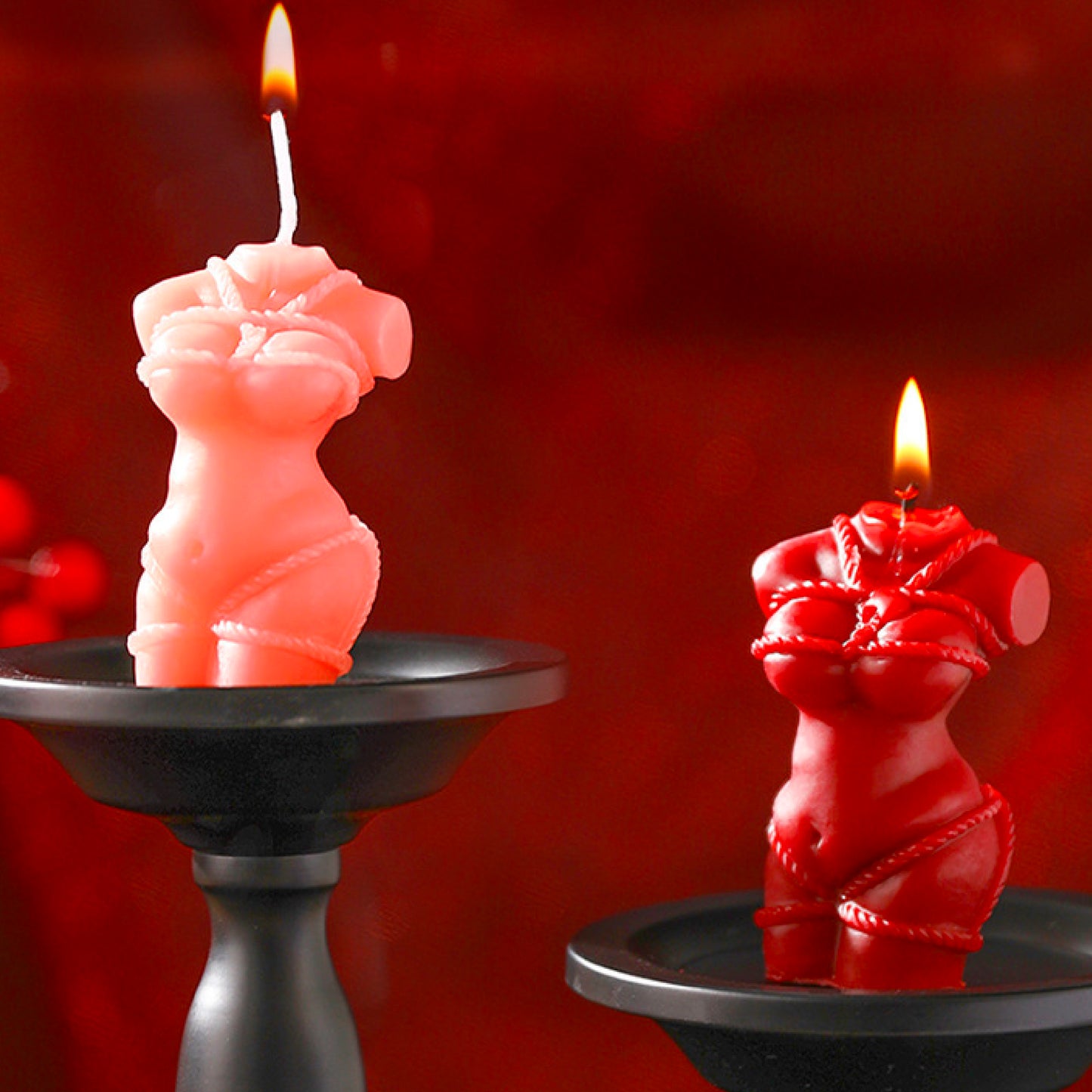 Crimson Body Candle - Red