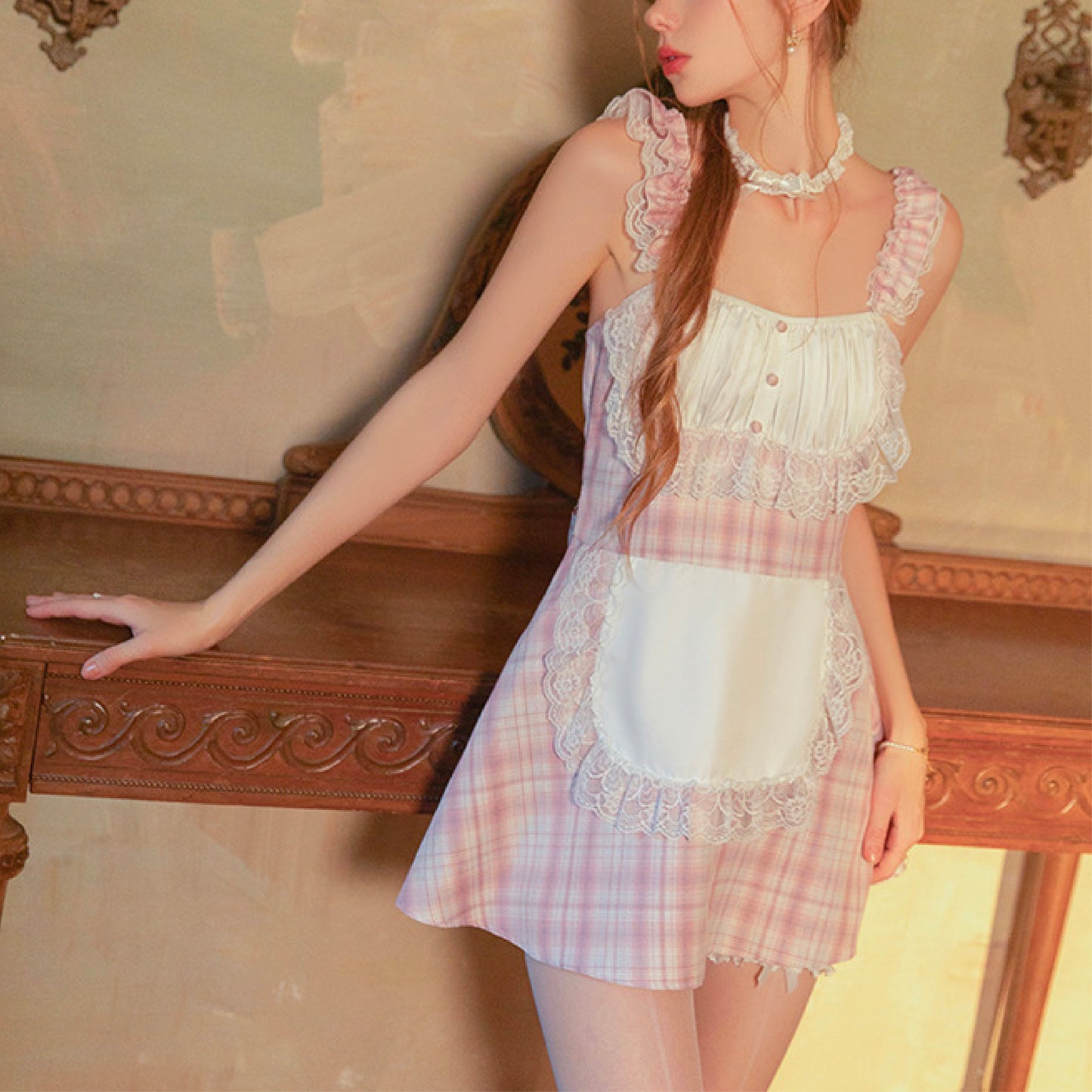 Rosy Maid Dress